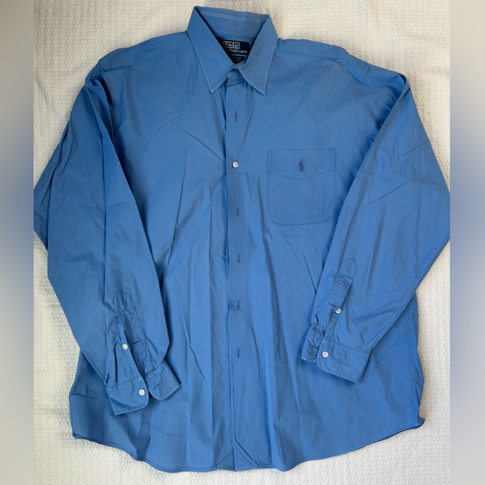 Polo By Ralph Lauren Marlowe Light Blue Long Sleeve Button Up Shirt XL